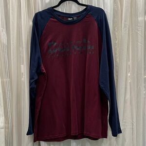 #106 Bench new with tag Men's Long Sleeve Shirt in Burgundy and Navy